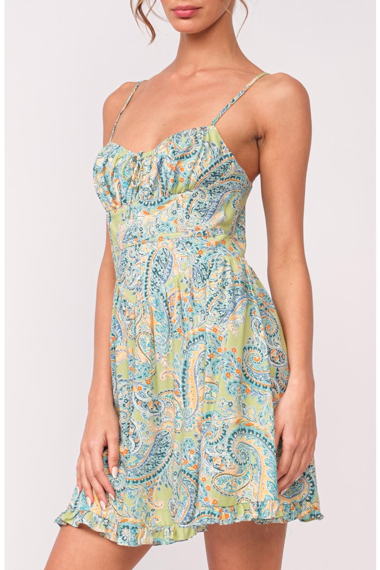Sweetheart Neck Minidress, Alternate, color, GREEN
