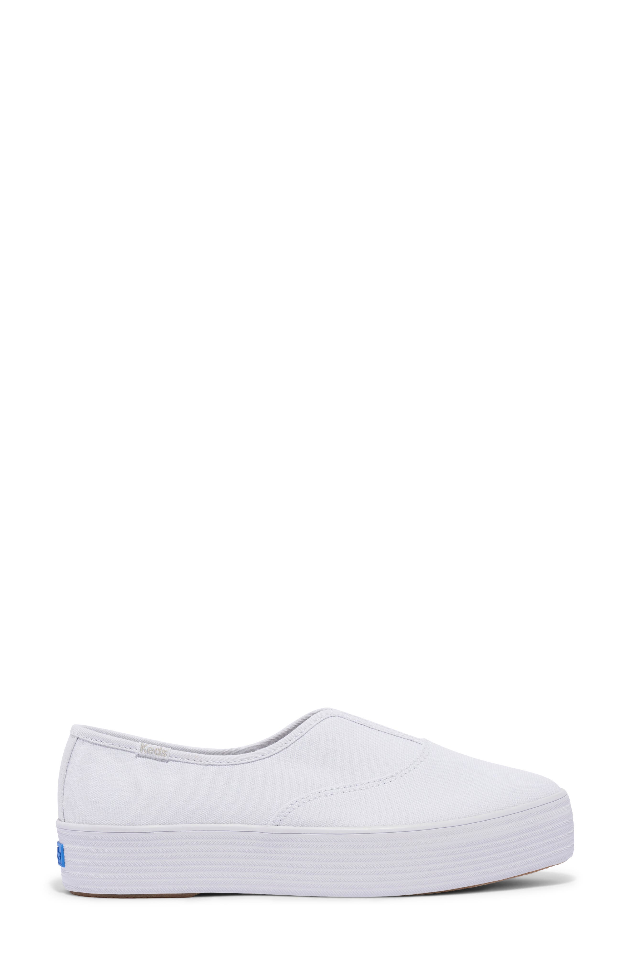 Keds<sup
®</sup
 Point Platform Slip-On Sneaker, Alternate, color, White Canvas