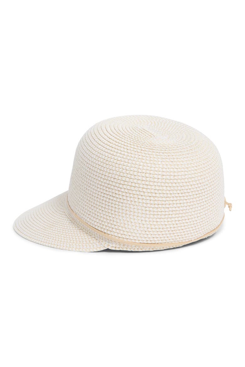 Straw Framer Hat, Alternate, color, IVORY COMBO