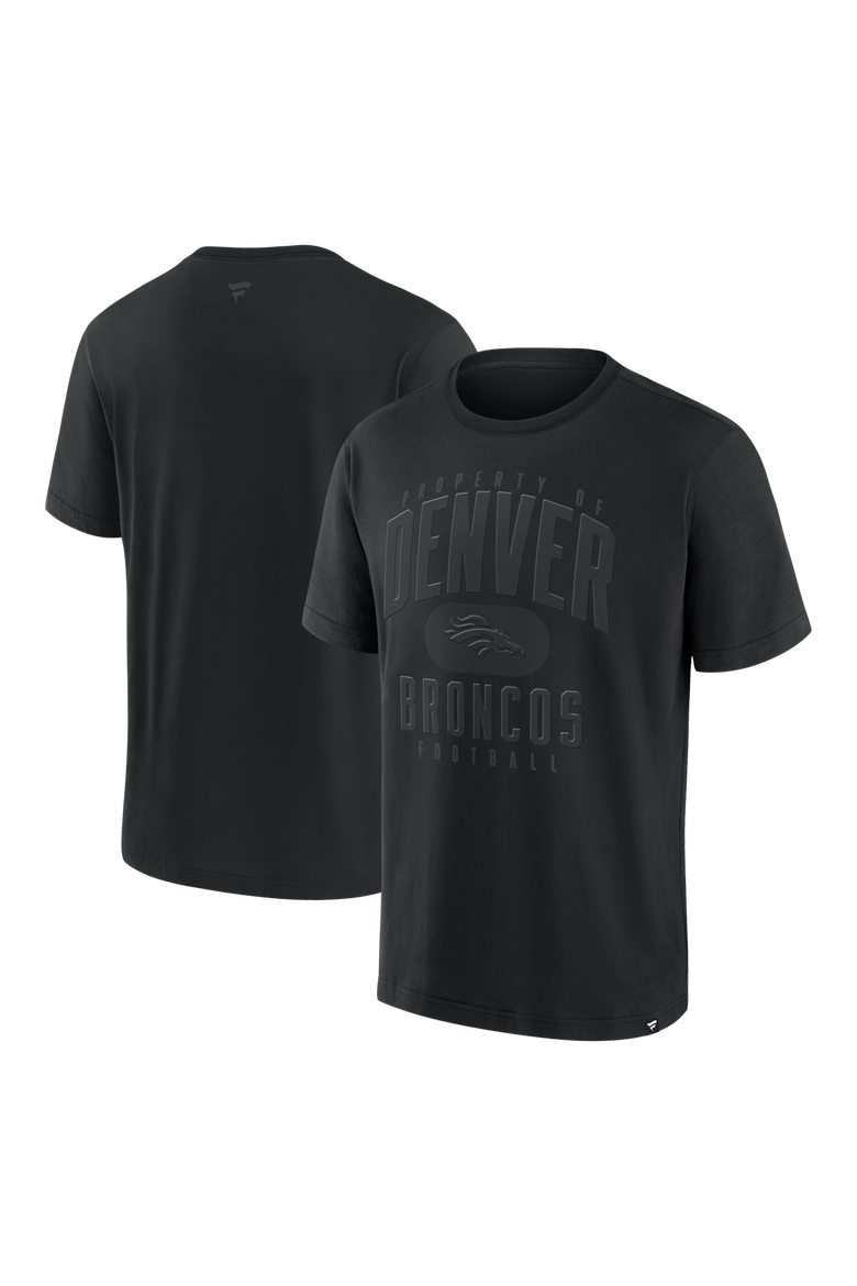 Men's Fanatics Black Denver Broncos Black Out Heavyweight T-Shirt, Main, color, Black