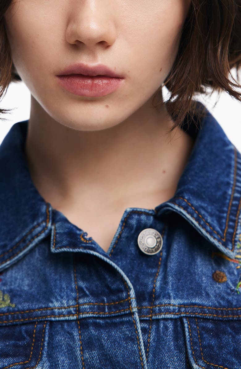 Desigual Atenas Denim Jacket, Alternate, color, Blue