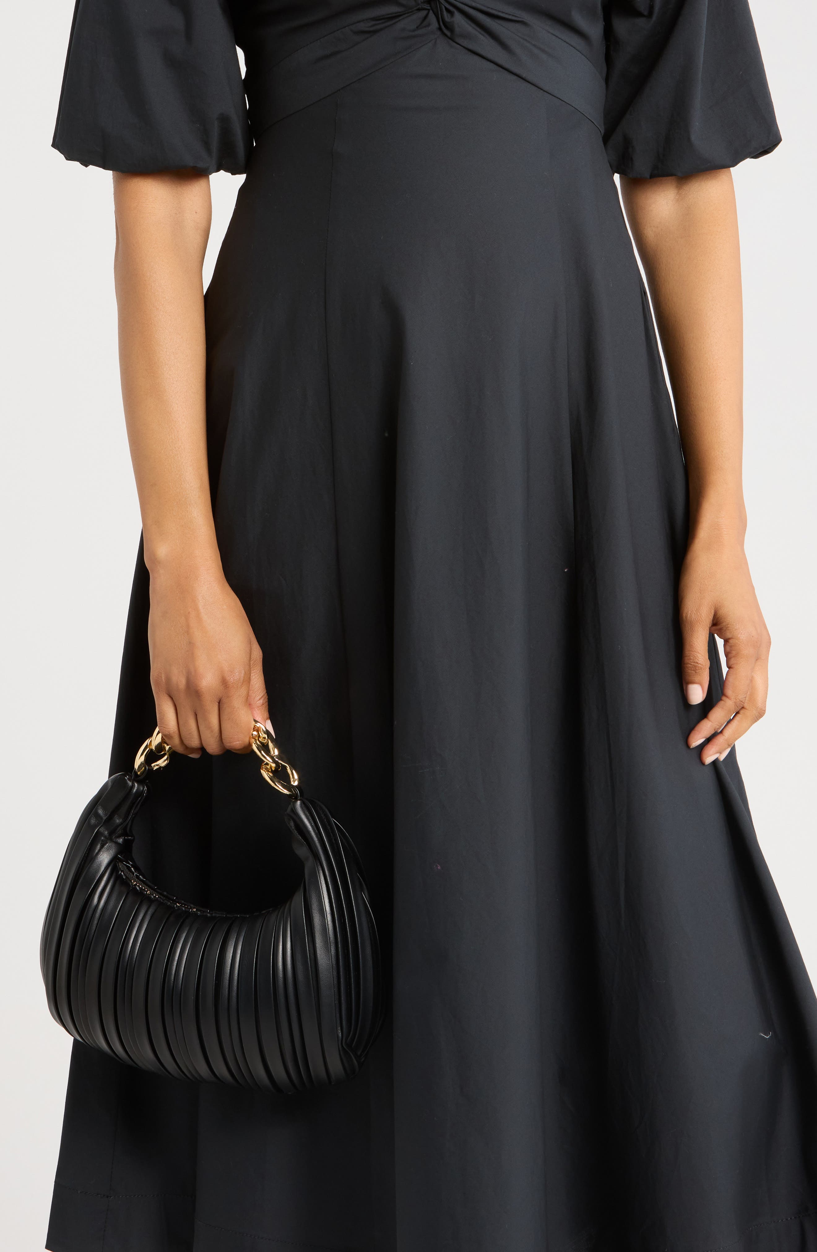 URBAN EXPRESSIONS HANDBAGS Pleated Chain Shoulder Bag, Alternate, color, 