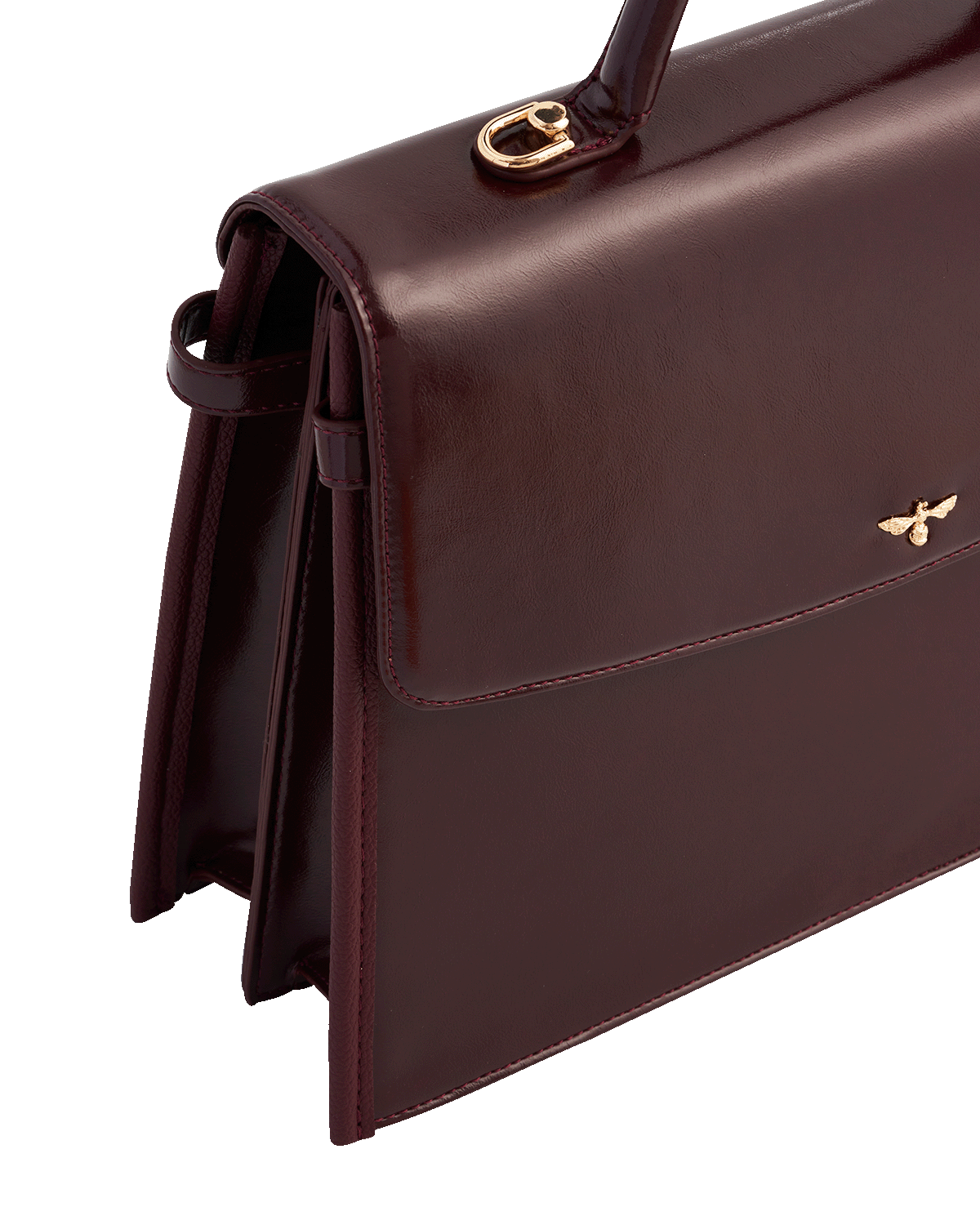 Fable England Ruby Cherry Red Structured Medium Tote, Alternate, color, Cherry