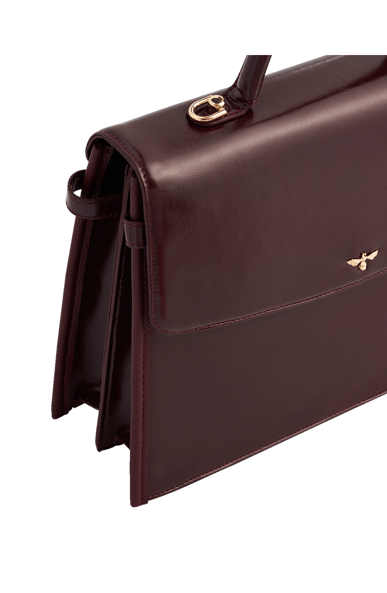 Fable England Ruby Cherry Red Structured Medium Tote, Alternate, color, Cherry