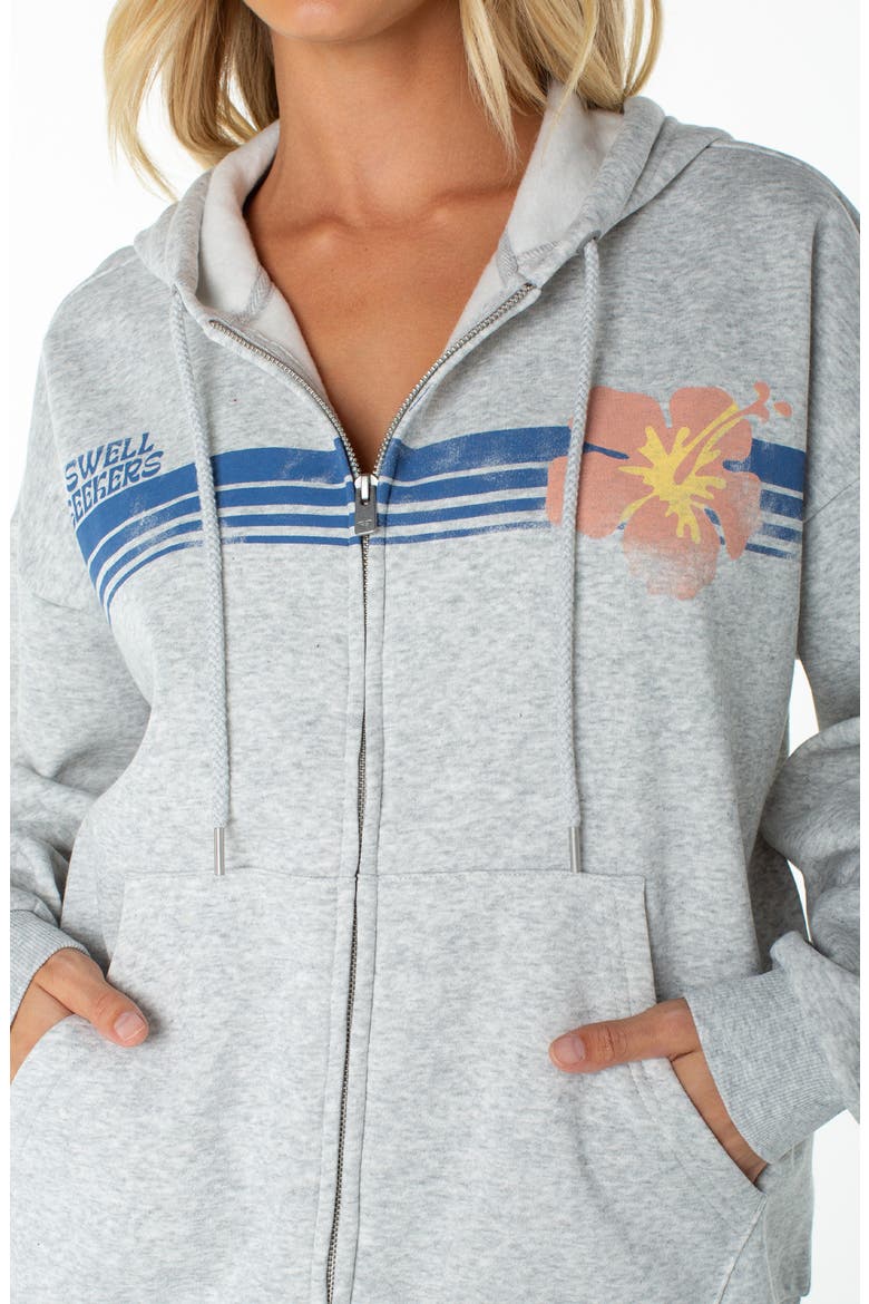 Sundown Zip Graphic Hoodie, Alternate, color, HEATHER GREY