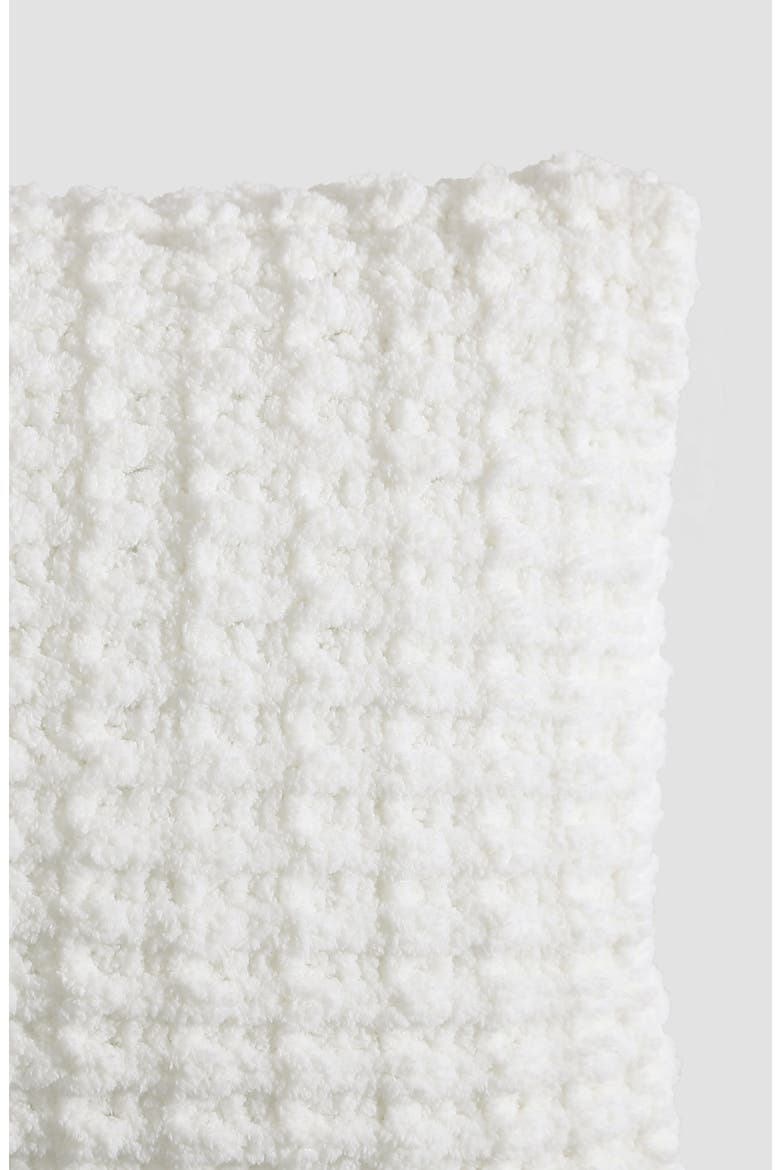 Waffle Texture Pillow, Alternate, color, OFF WHITE