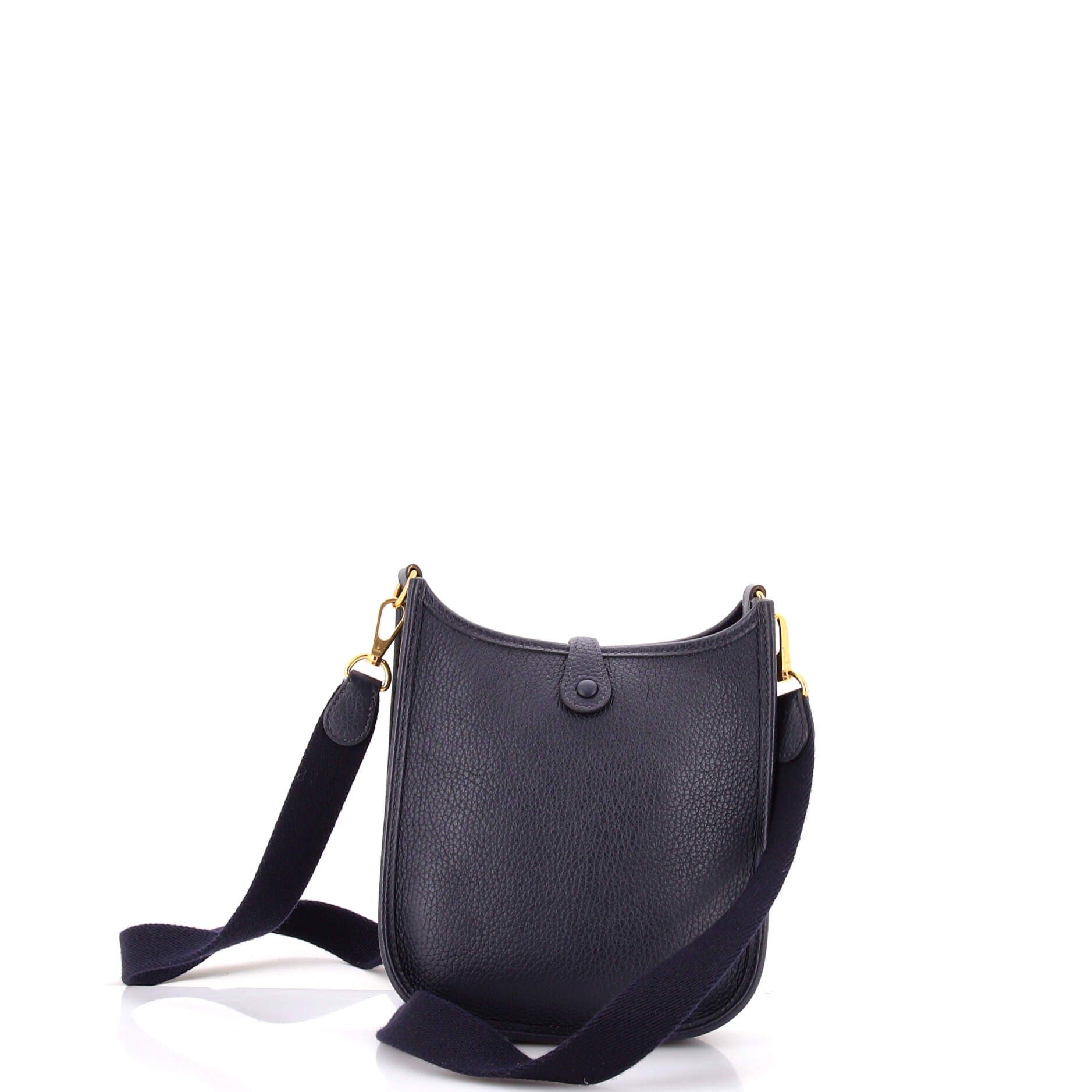 Pre-Owned Hermes Evelyne Bag Gen III Clemence TPM, Alternate, color, Bleu Indigo