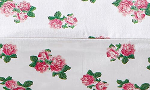 Betsey Johnson Teeny Tiny Roses 200 Thread Count Cotton Percale Sheet Set In Lt-pastel Pink