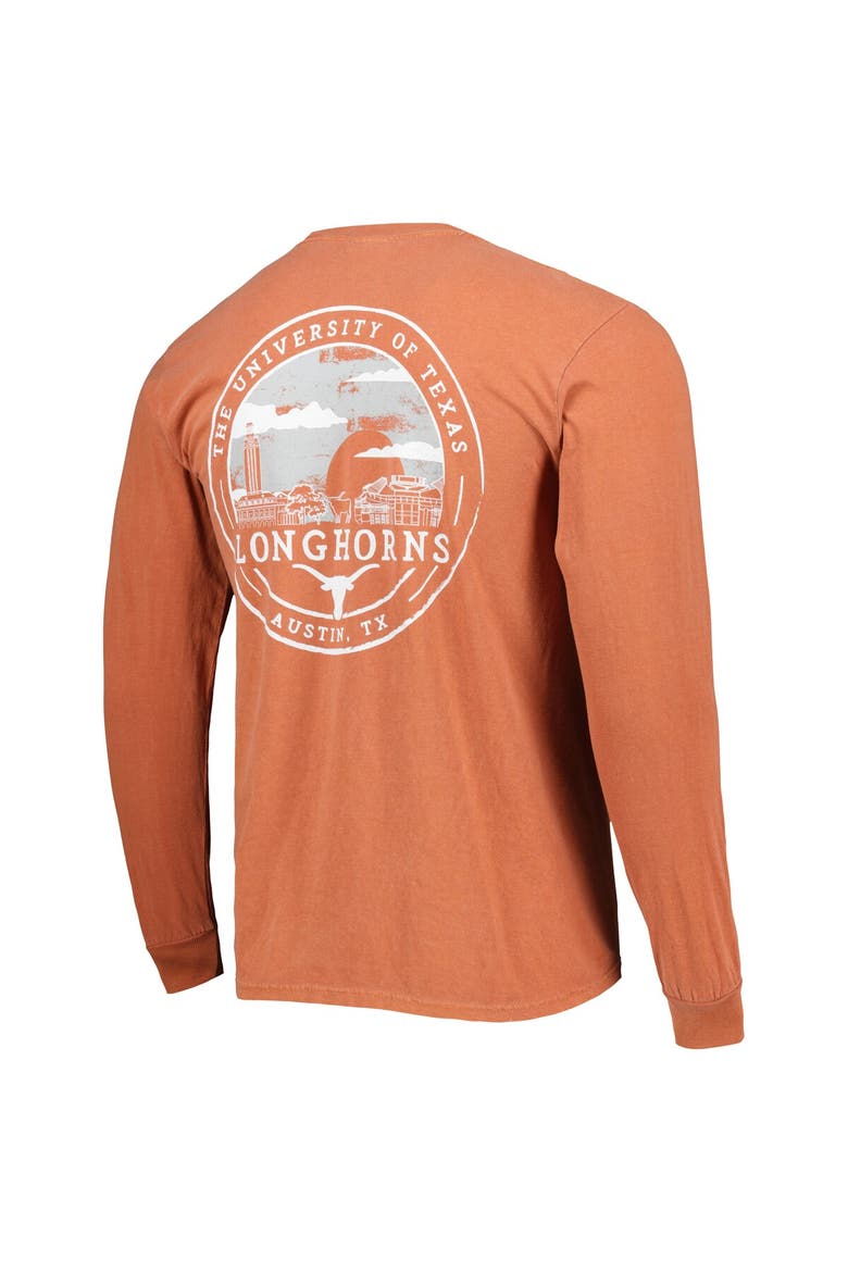Men's Texas Orange Texas Longhorns Circle Campus Scene Long Sleeve T-Shirt, Alternate, color, Burnt Orange