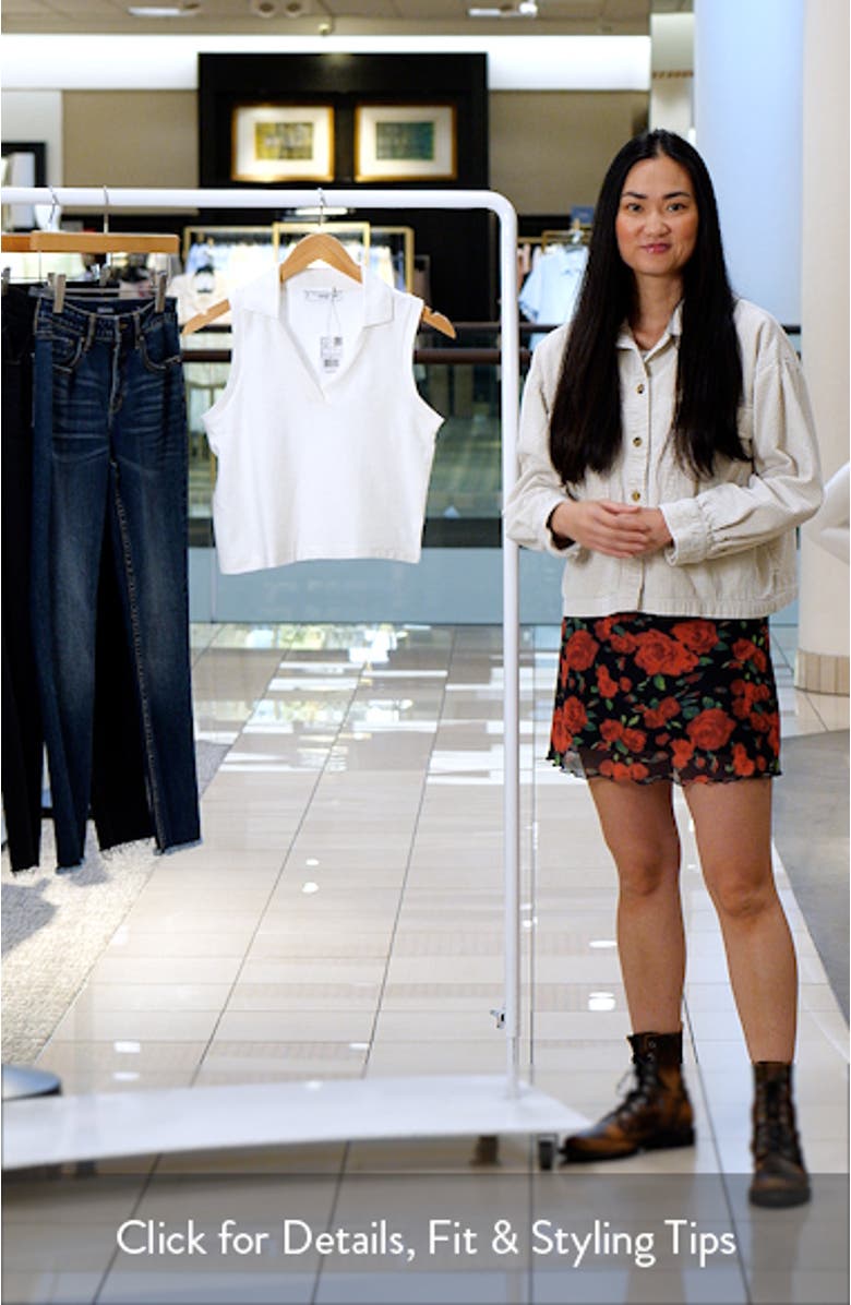 Sleeveless Crop Piqué Polo, sales video thumbnail