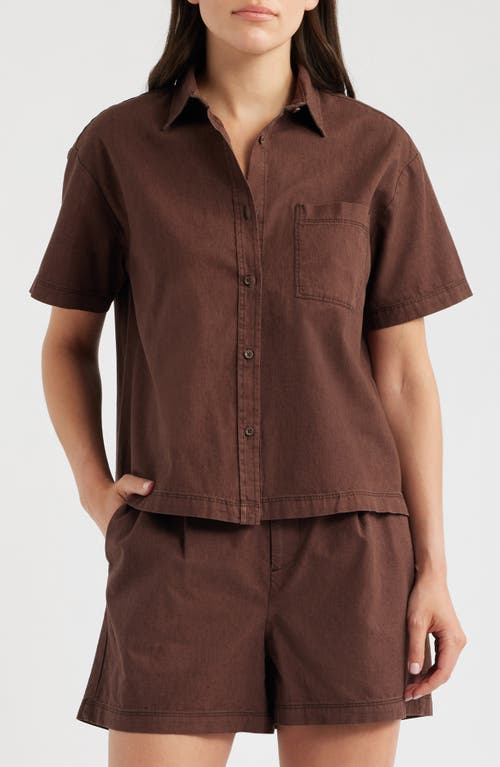 Brooklyn Industries French Button-Up Shirt in French Roast at Nordstrom, Size X-Large