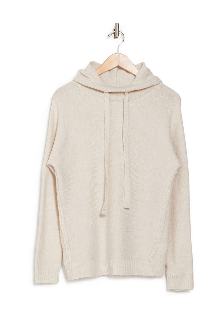 Knit Hooded Pullover, Alternate, color, FROTH