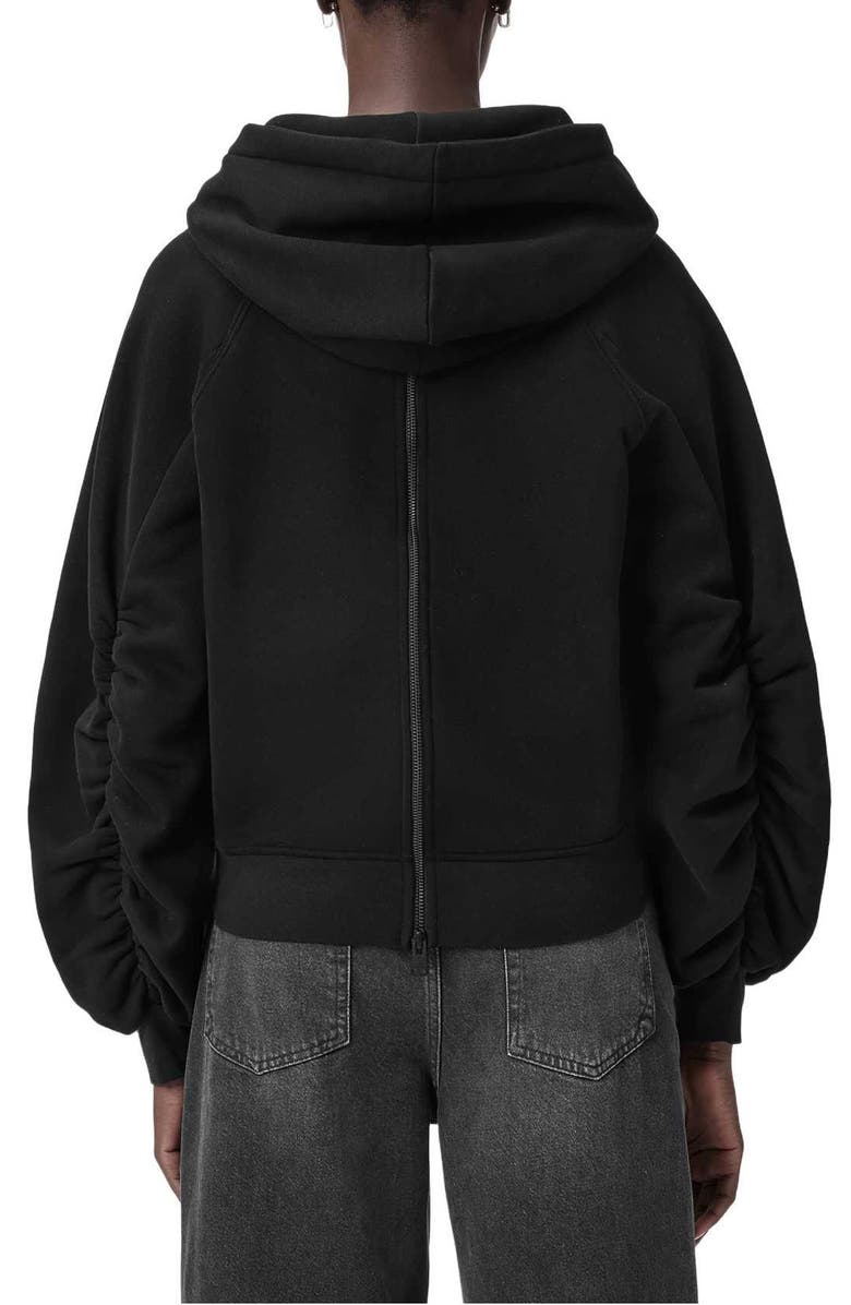 AllSaints Mystère Back Zip Graphic Hoodie, Alternate, color, Black