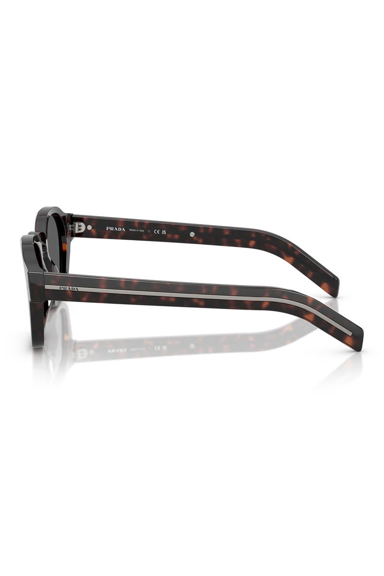 49mm Round Phantos Sunglasses, Alternate, color, DARK GREY
