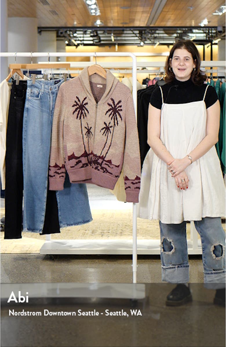 Sunset Palm Beach Zip Front Cardigan, sales video thumbnail