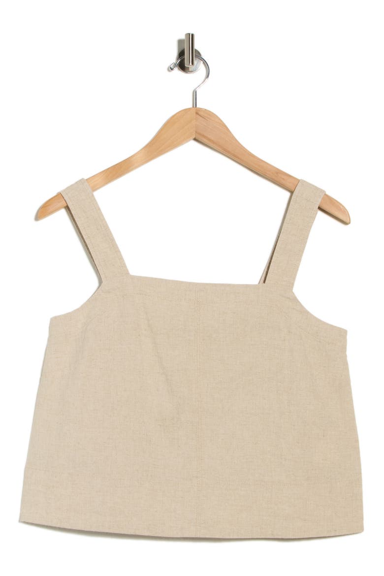 Linen Blend Tank, Alternate, color, NATURAL UNDYED