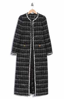Kidman Boucle Long Jacket with Trim