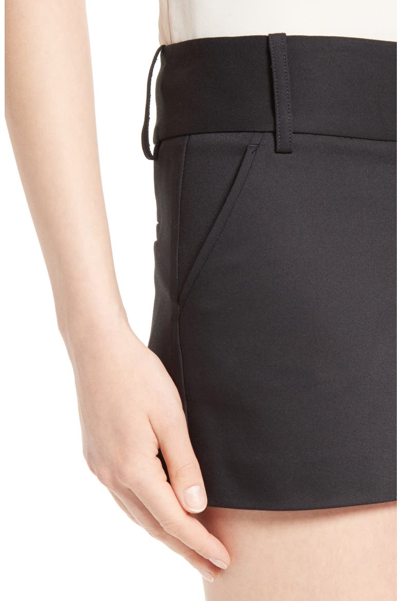 Cady Cotton Blend Shorts, Alternate, color, BLACK