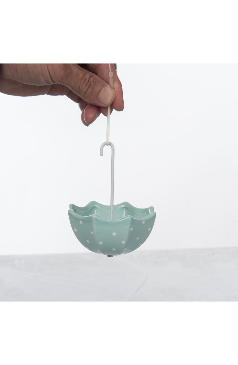 Transpac Set of 3 Ceramic Umbrella Planters for Home Decor Spring Garden Decoration, Alternate, color, Multicolored