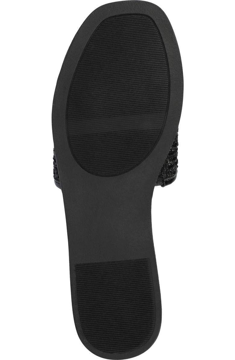 Journee Collection Prisilla Slide Sandal, Alternate, color, Black Open Raffia