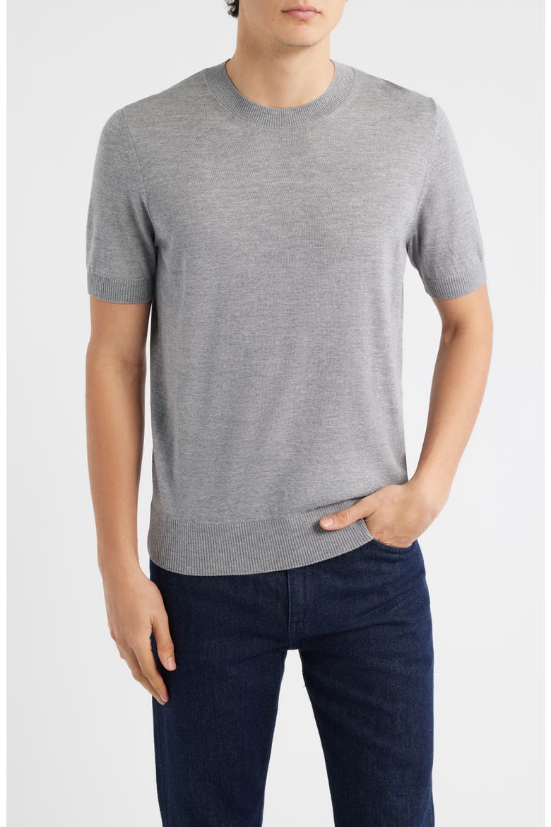 Umauro Wool Knit T-Shirt, Main, color, SILVER