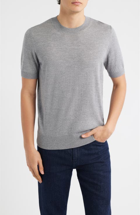 Umauro Short Sleeve Wool Crewneck Sweater