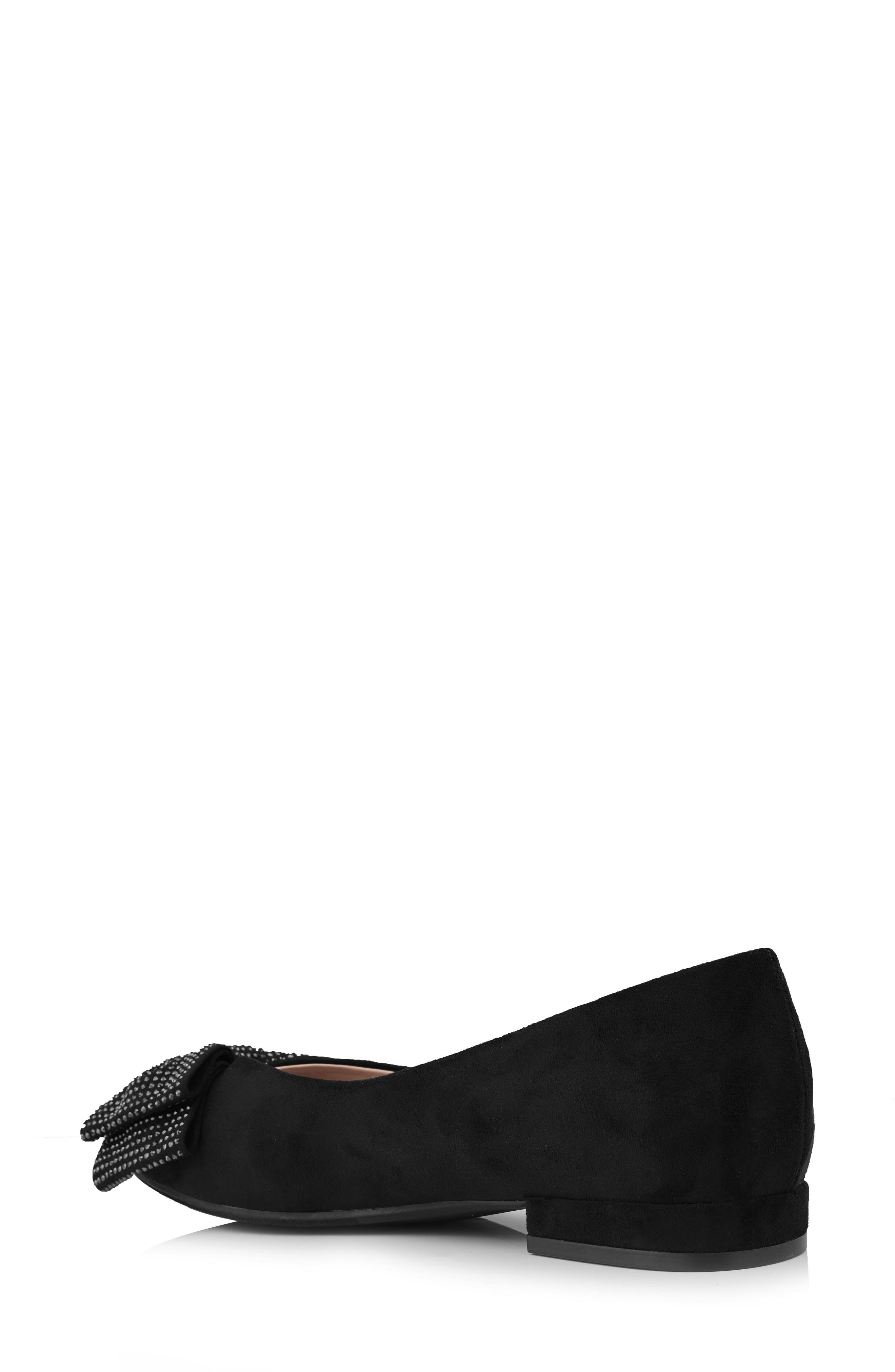 Me Too Alize Bow Pointed Toe Flat, Alternate, color, Black