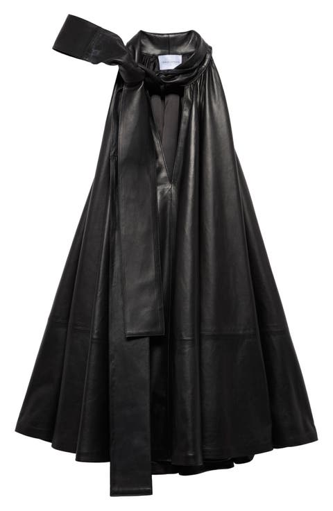 Frill Leather Dress
