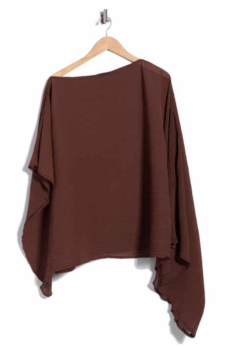 Off-the-Shoulder Asymmetric Poncho