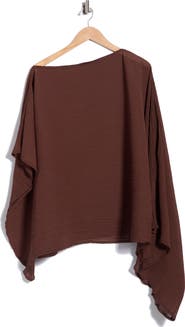 Renee C Off-the-Shoulder Asymmetric Poncho