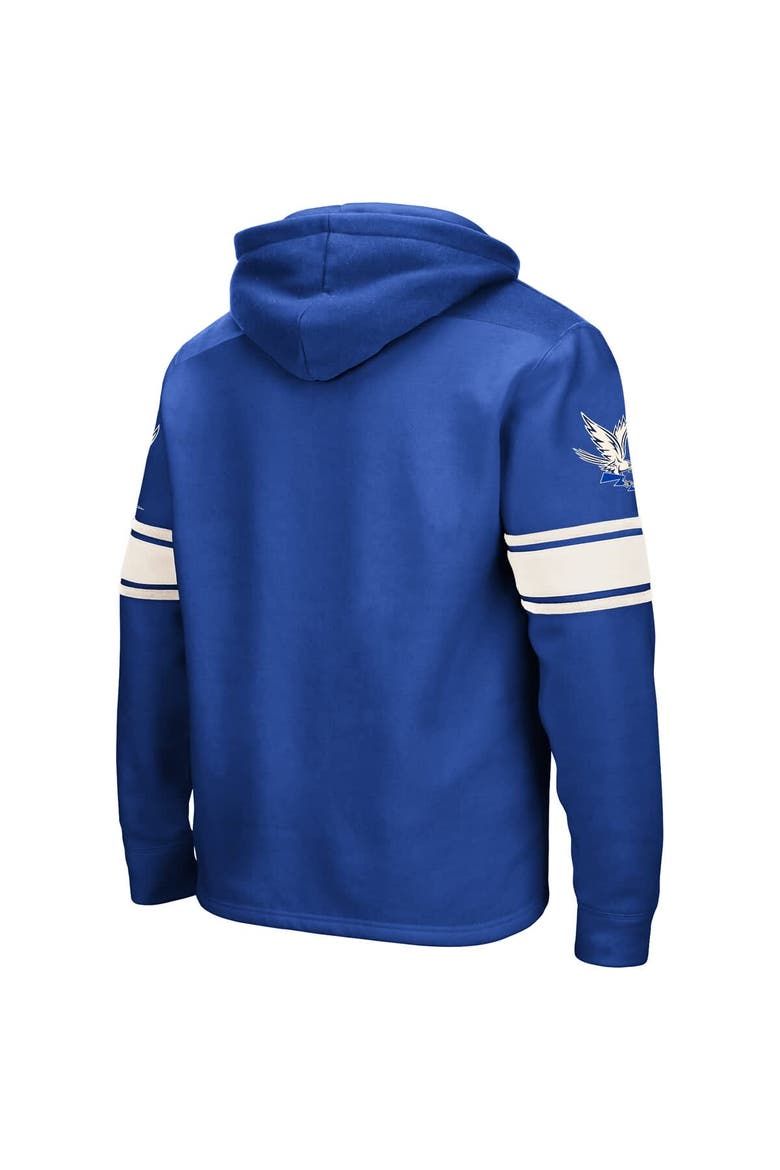 Men's Colosseum Royal Air Force Falcons 2.0 Lace-Up Pullover Hoodie, Alternate, color, Royal