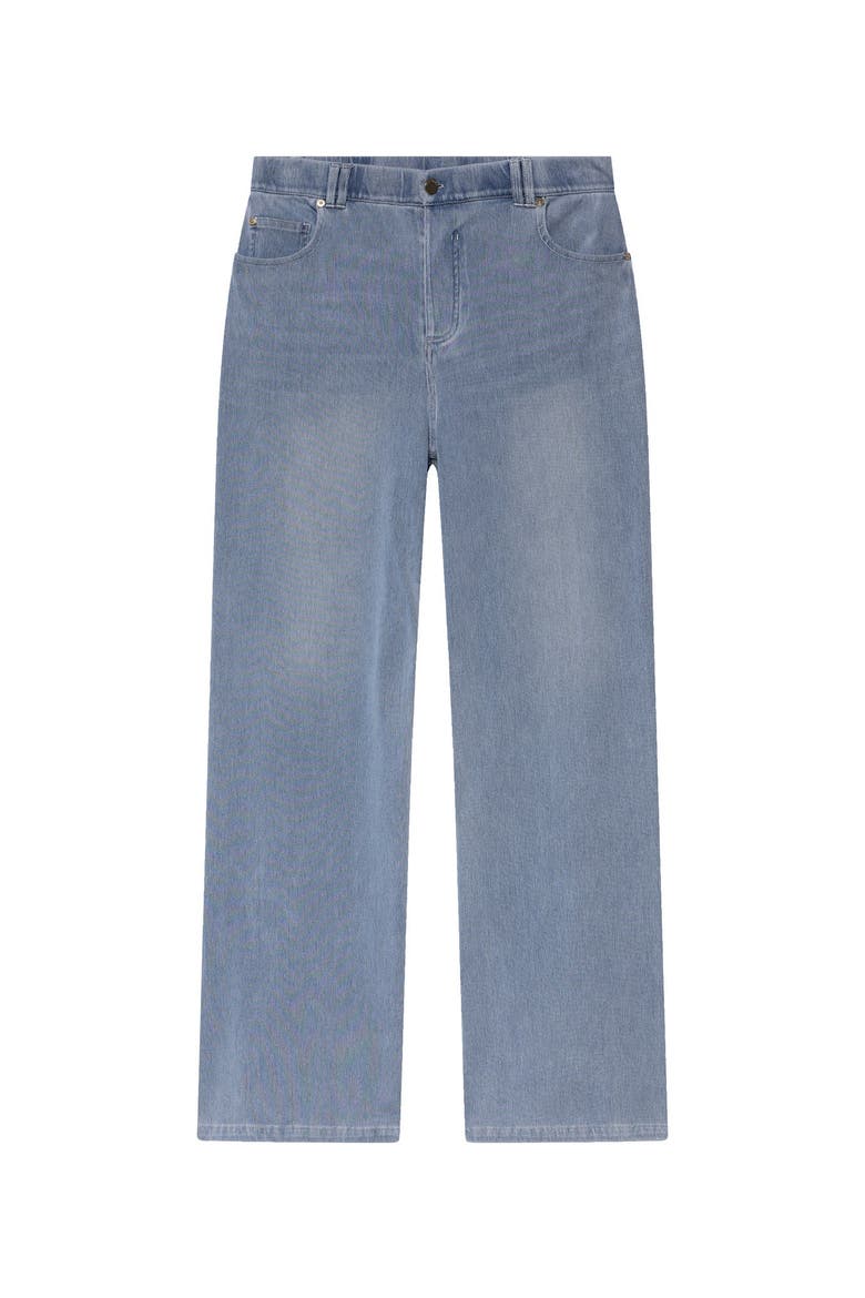 Stretch Denim Wide Leg Travel Jeans, Alternate, color, Blue