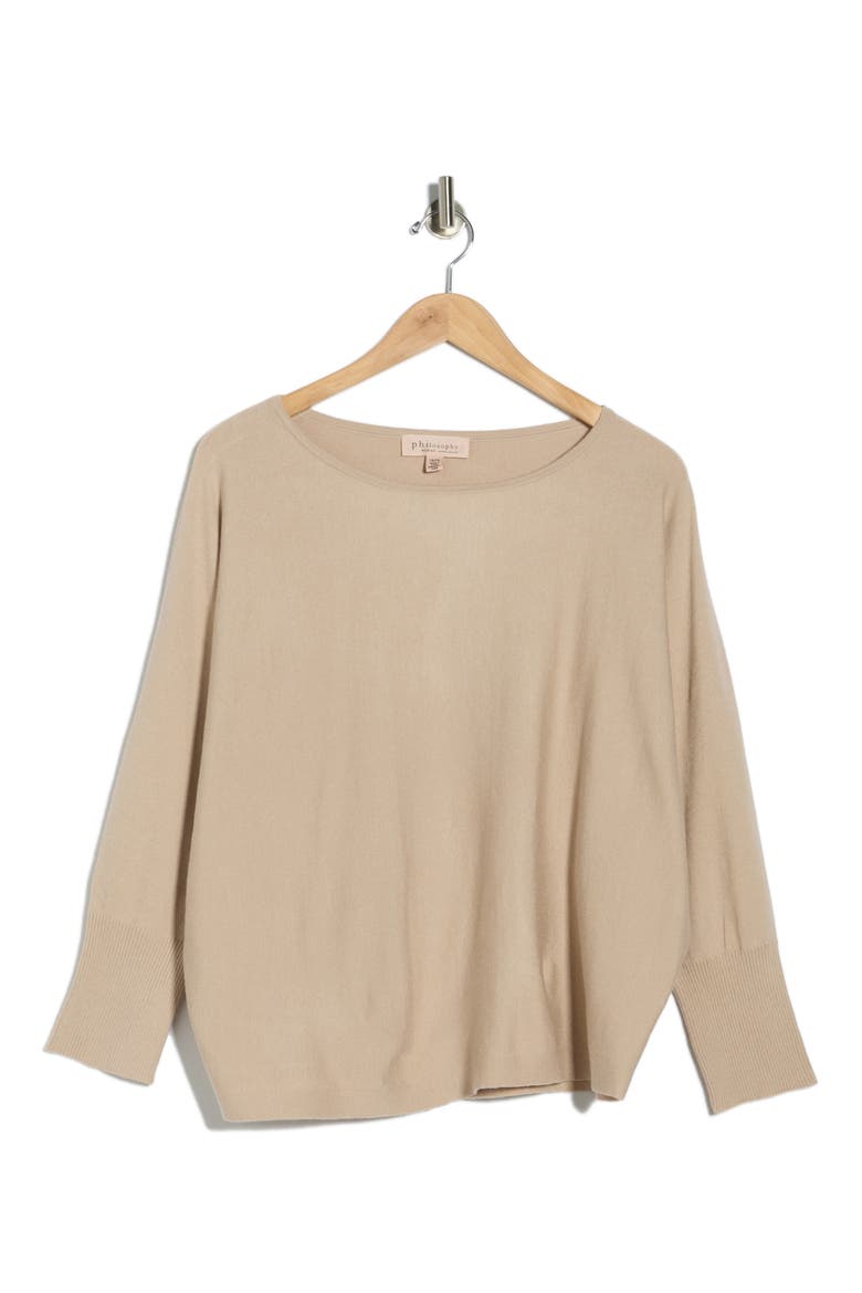 Boat Neck Dolman Sleeve Sweater, Alternate, color, SANDSTONE