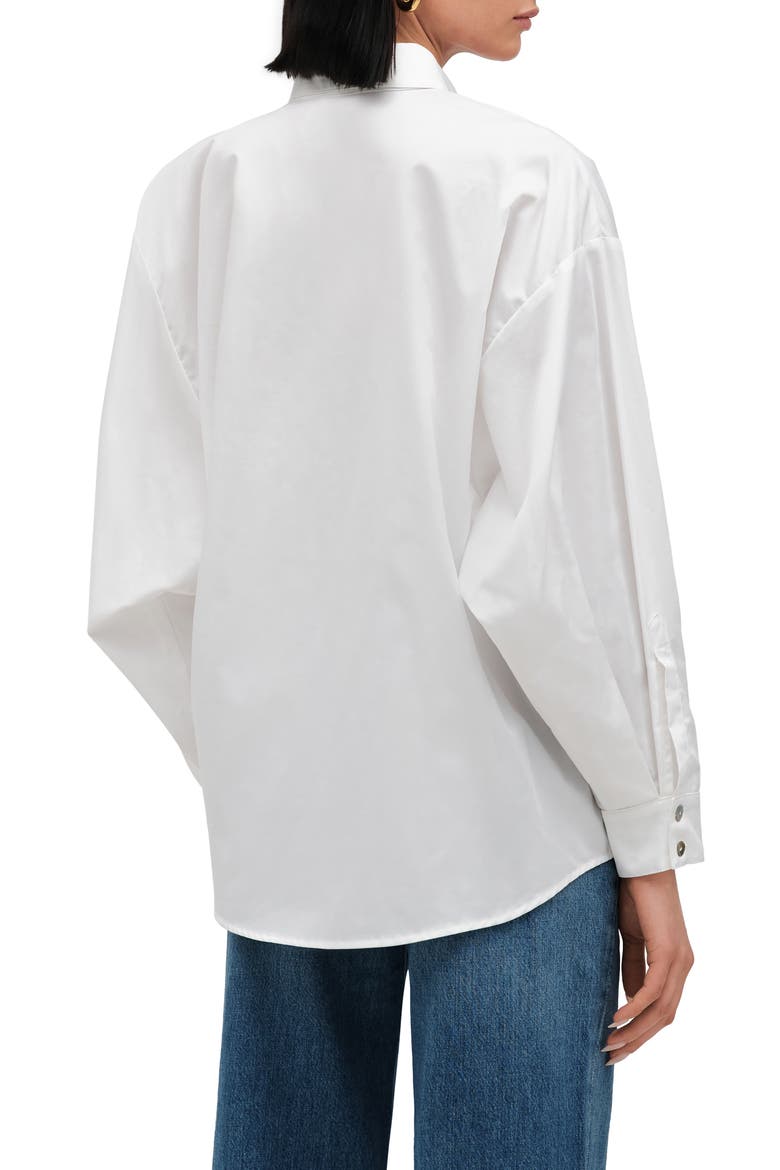 Lima Cotton Poplin Button-Up Shirt, Alternate, color, OPTIC WHITE