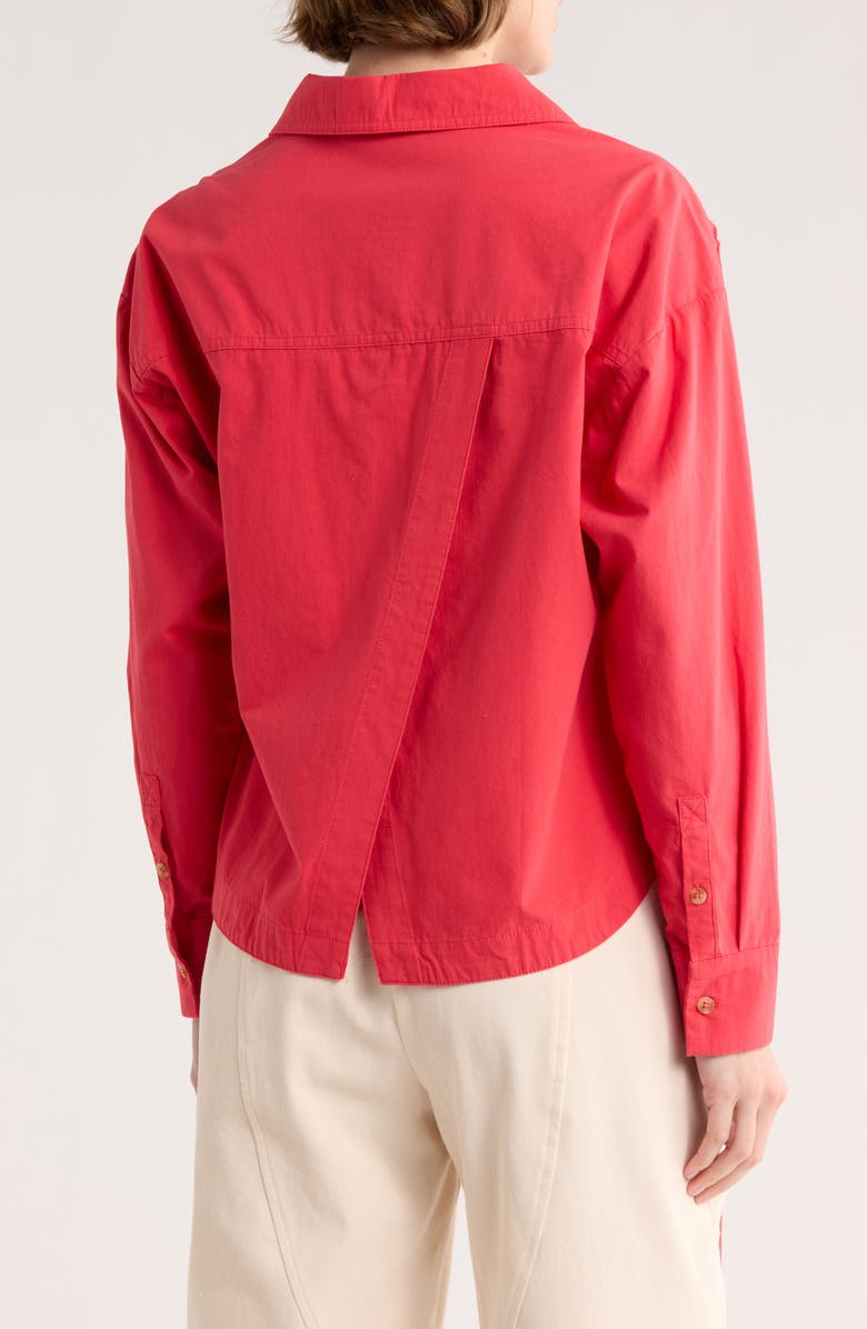 DR2 by Daniel Rainn Long Sleeve Poplin Button-Up Shirt, Alternate, color, Washed Red