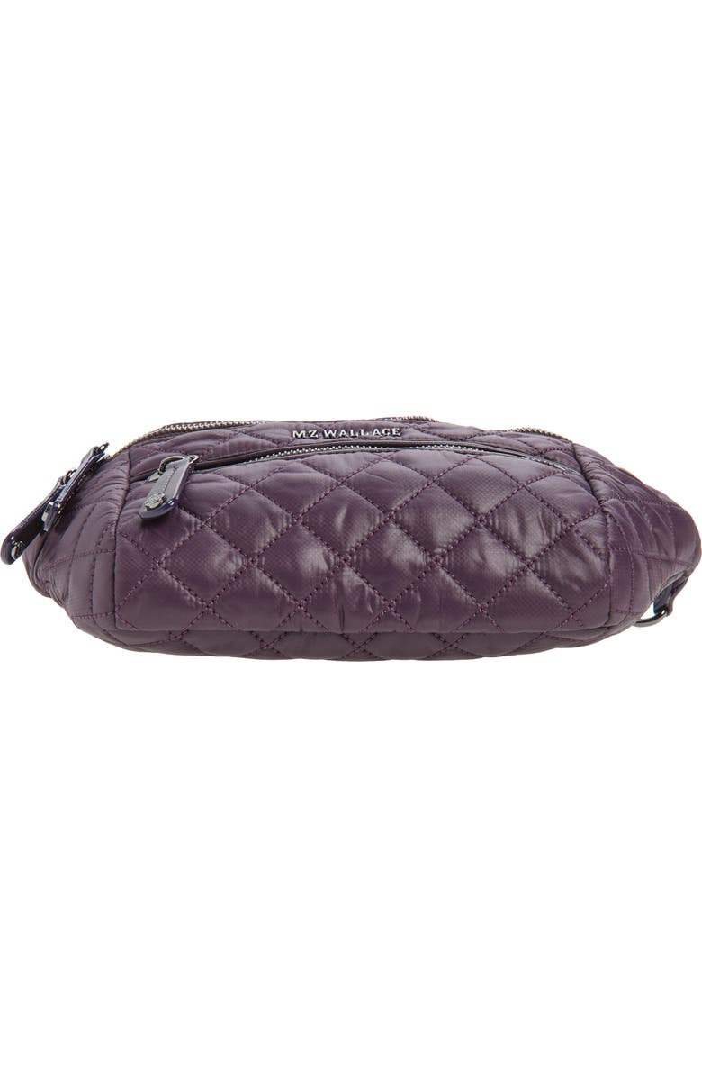 MZ Wallace Small Crosby Quilted Nylon Convertible Sling Bag, Alternate, color, Raisin