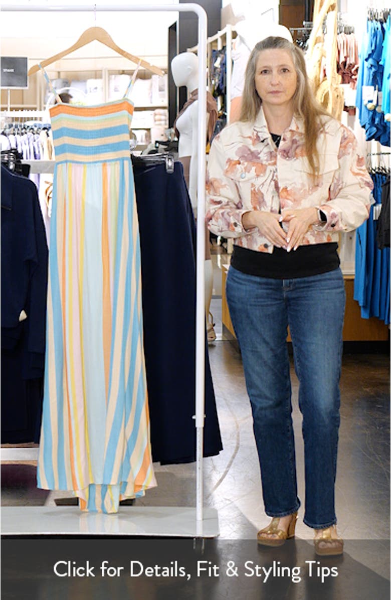 Ailany Deep Sea Stripe Maxi Cover Up Dress, sales video thumbnail