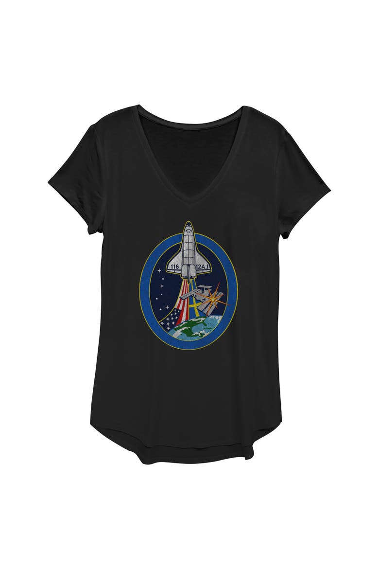 Womens NASA Space Shuttle Mission 116 T Shirt, Main, color, Black