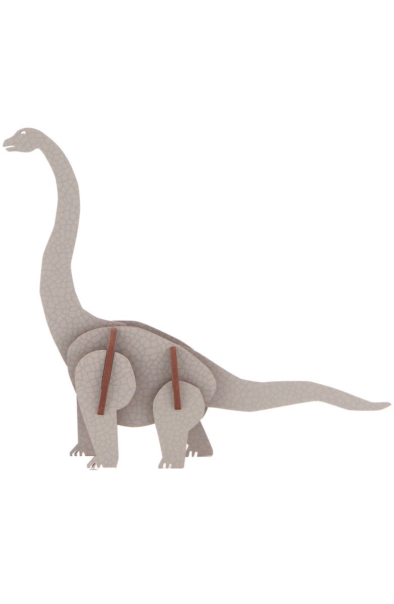 Little & Wood Woodlet Brachiosaurus, 3D Wooden Kit Set, Ages 6+, Alternate, color, Multicolored