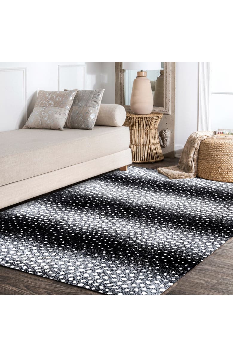 JONATHAN Y Antelope Modern Animal Area Rug, Alternate, color, Black/Cream