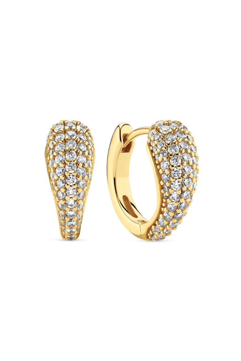 Earrings Goccia Circolo, Main, color, 18K Gold Plated
