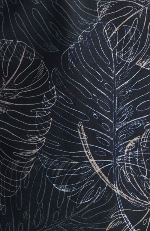 Stone Rose Jungle Monstera Print Swim Trunks