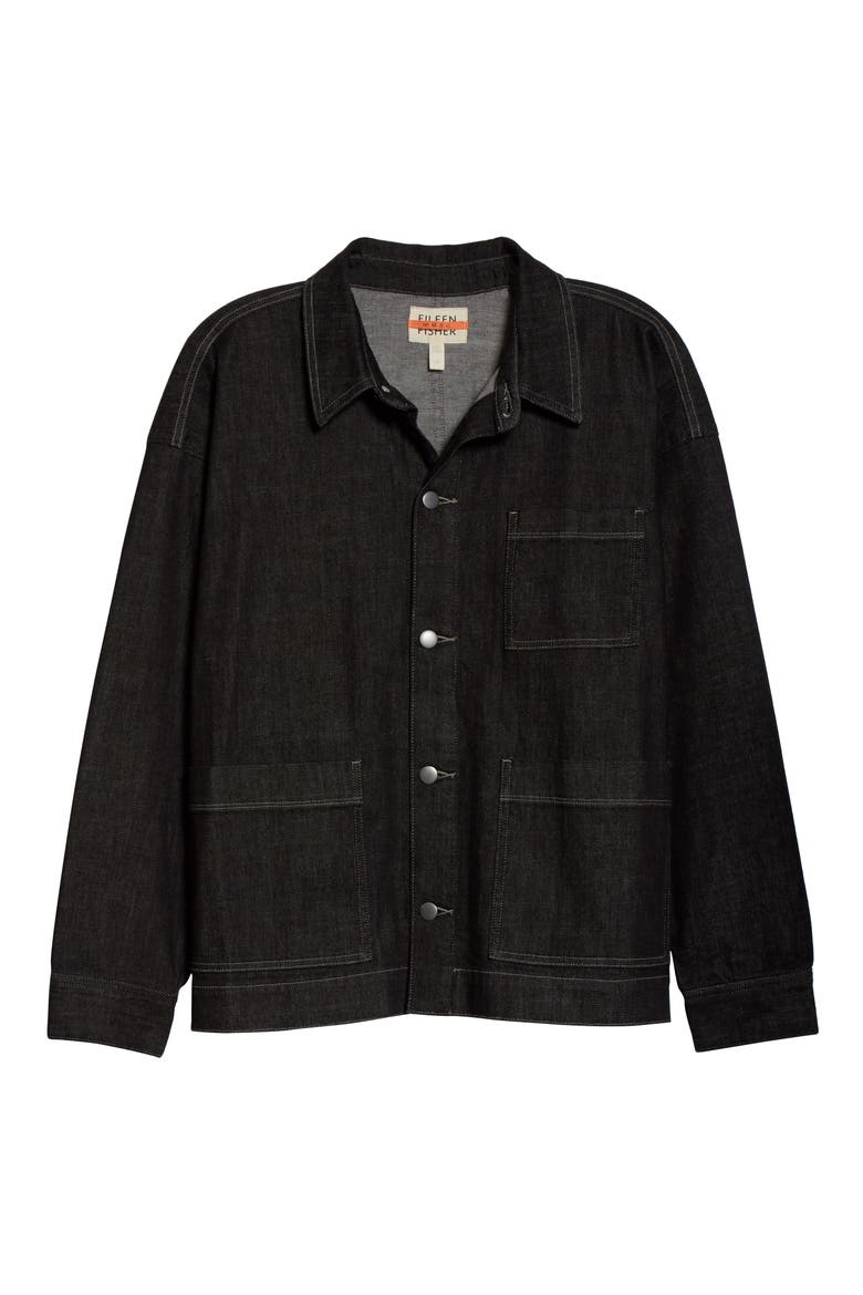 Organic Cotton Blend Chore Jacket (Nordstrom Exclusive), Main, color, VINTAGE BLACK