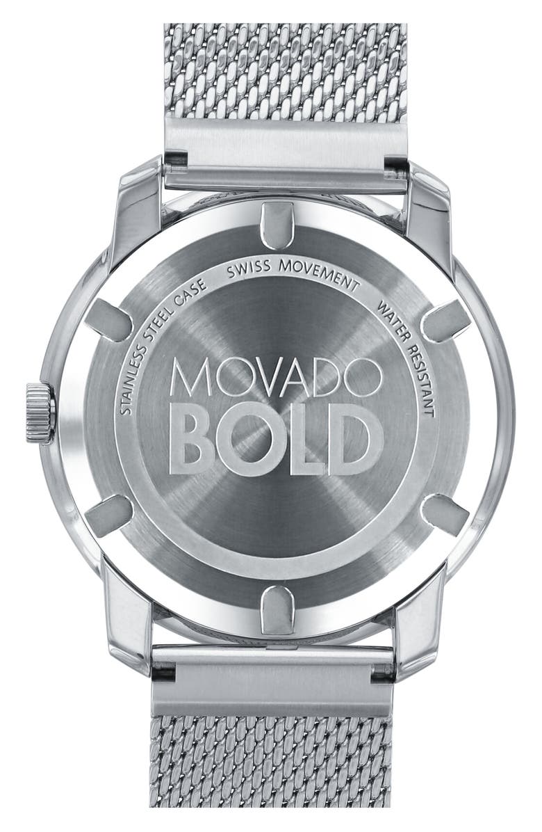 Movado 'Bold' Mesh Strap Watch, 44mm, Alternate, color, 