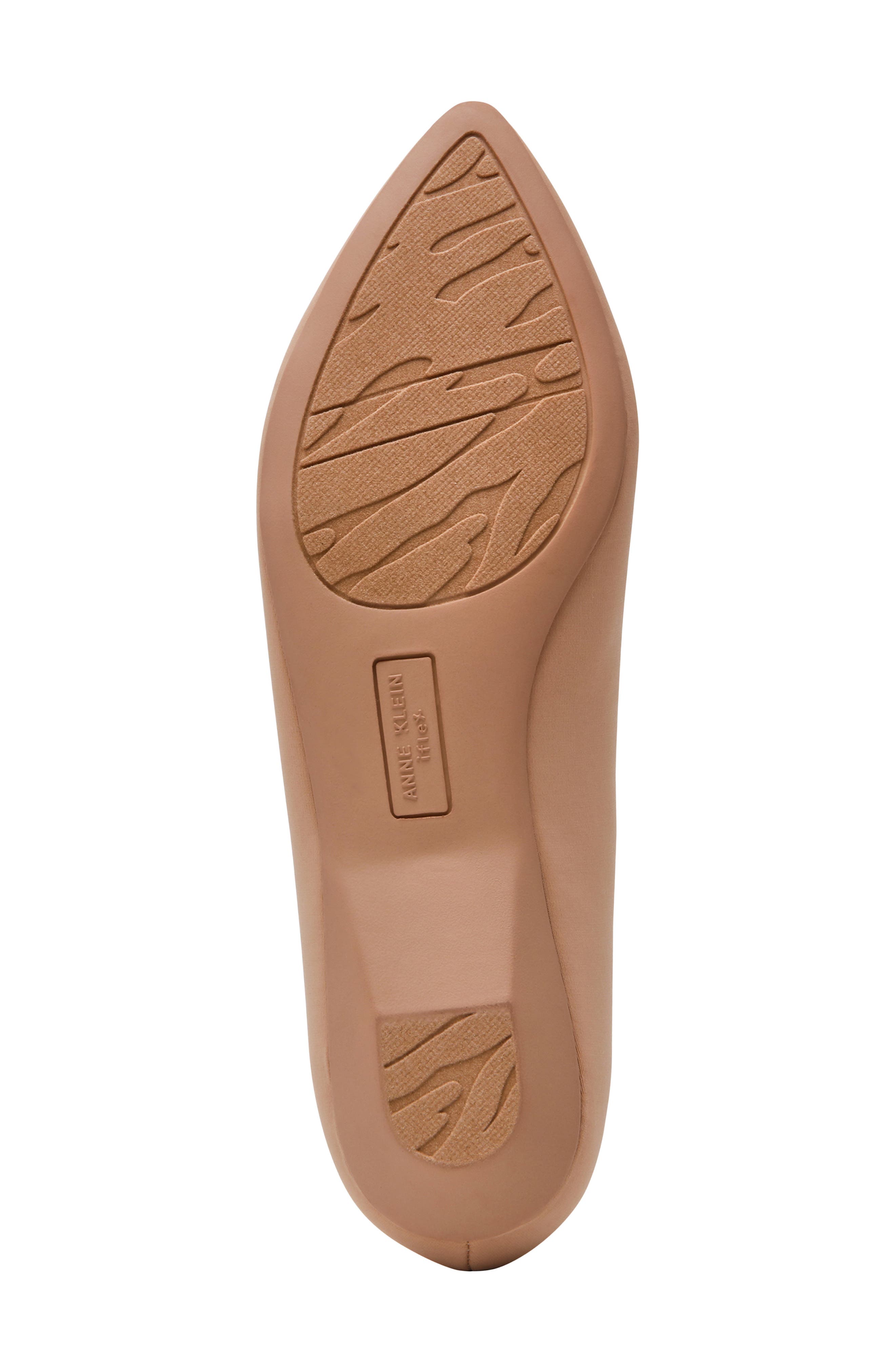 Oswego Pointed Toe Flat, Alternate, color, BEIGE STRETCH