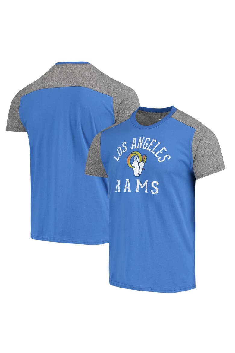 Men's Majestic Threads Royal/Gray Los Angeles Rams Field Goal Slub T-Shirt, Alternate, color, Royal
