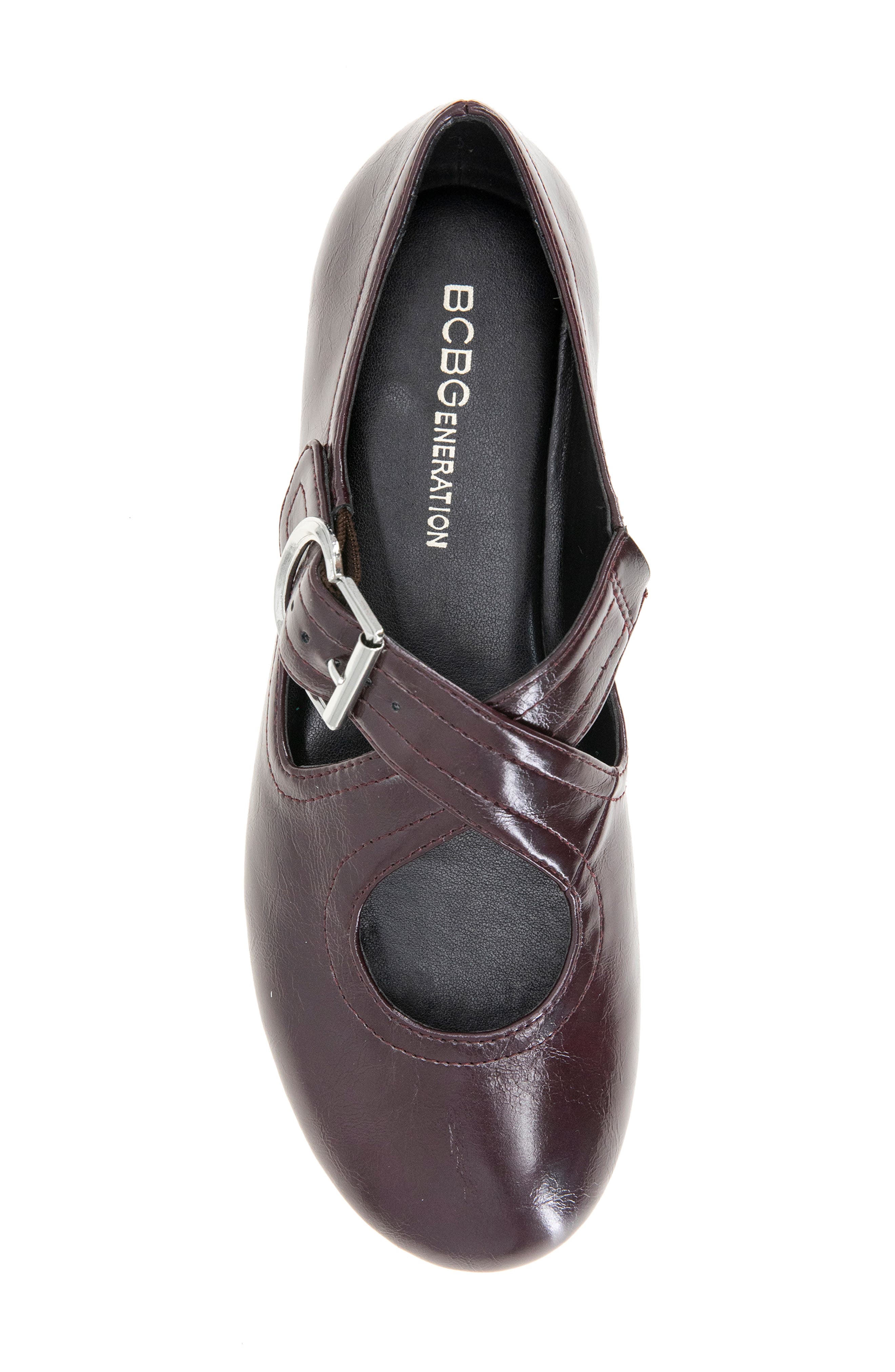 BCBGeneration Maya Mary Jane Flat, Alternate, color, Dark Cherry
