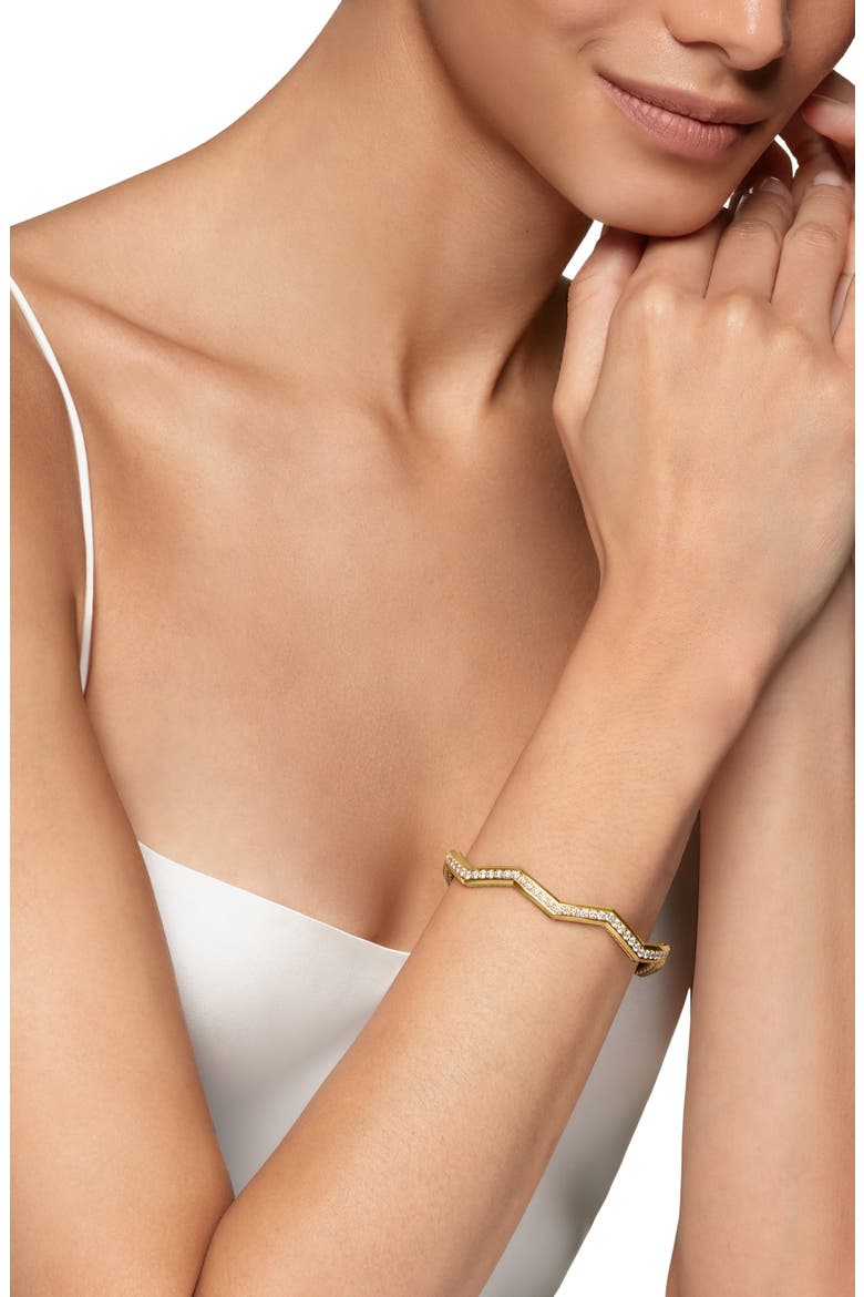 Zig Zag Stax Cuff Bracelet, Alternate, color, 18K YELLOW GOLD