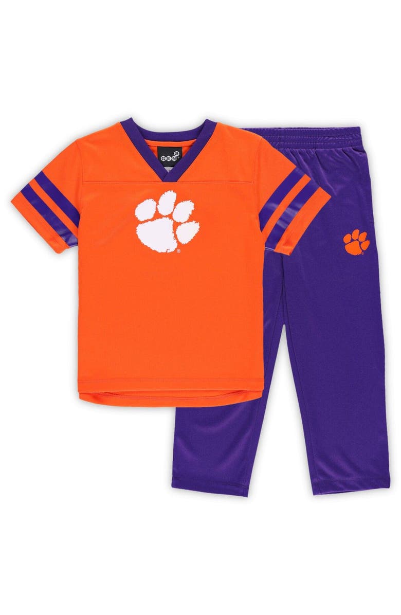 Outerstuff Toddler Orange/Purple Clemson Tigers Red Zone Jersey & Pants Set, Main, color, Orange