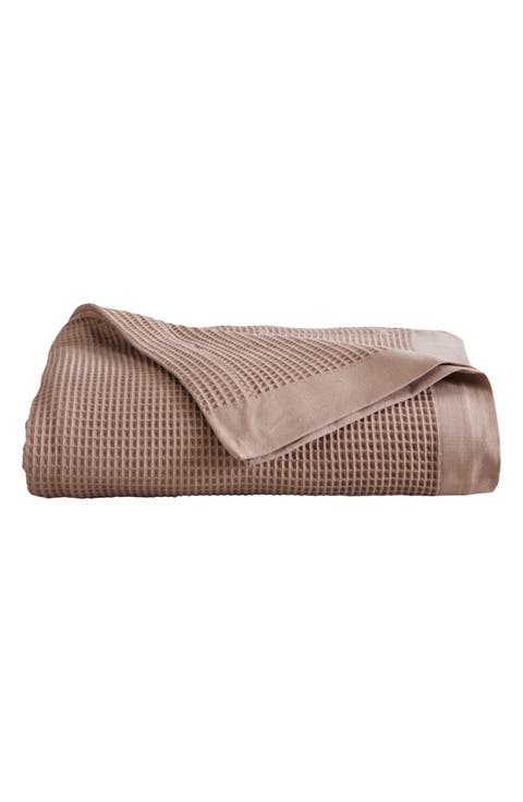 Soft Cotton All-Season Waffle Weave Throw Blanket